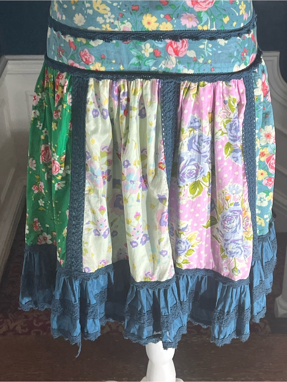 Bohemian Floral Patchwork Skirt in Multicolor Cottagecore Matilda Jane S435 - Picture 6 of 10